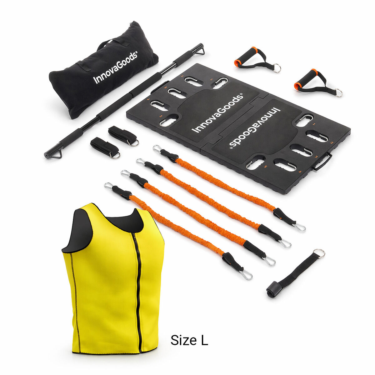 Pack treino portable e colete desportivo sauna innovagoods