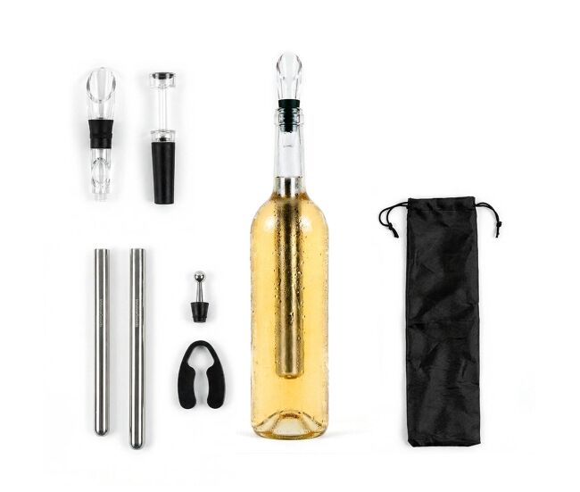 Conjunto de acessórios para vinho com bolsa de transporte innovagoods