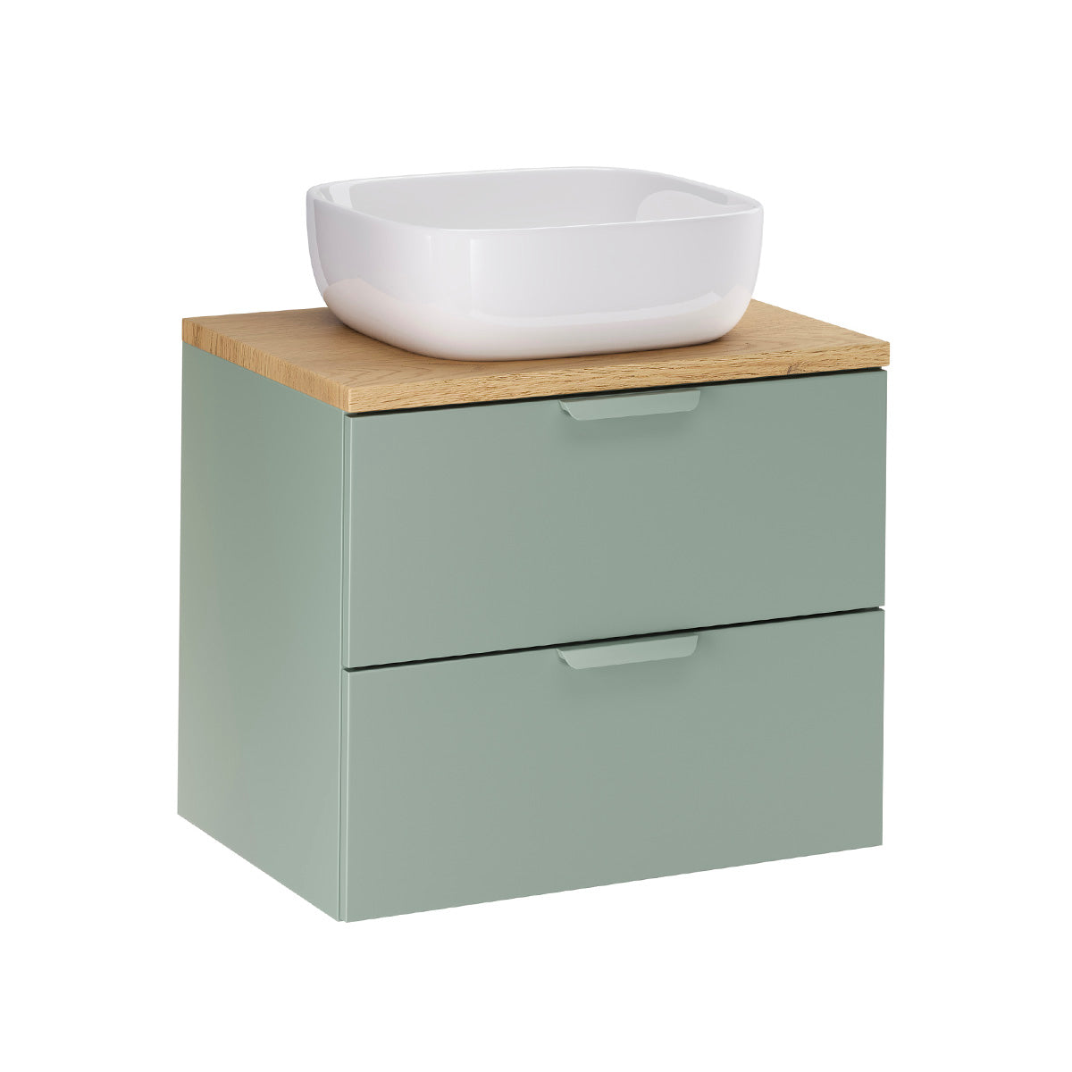 Móvel de lavatório simples oria 60cm verde mate