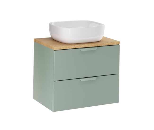 Móvel de lavatório simples oria 60cm verde mate