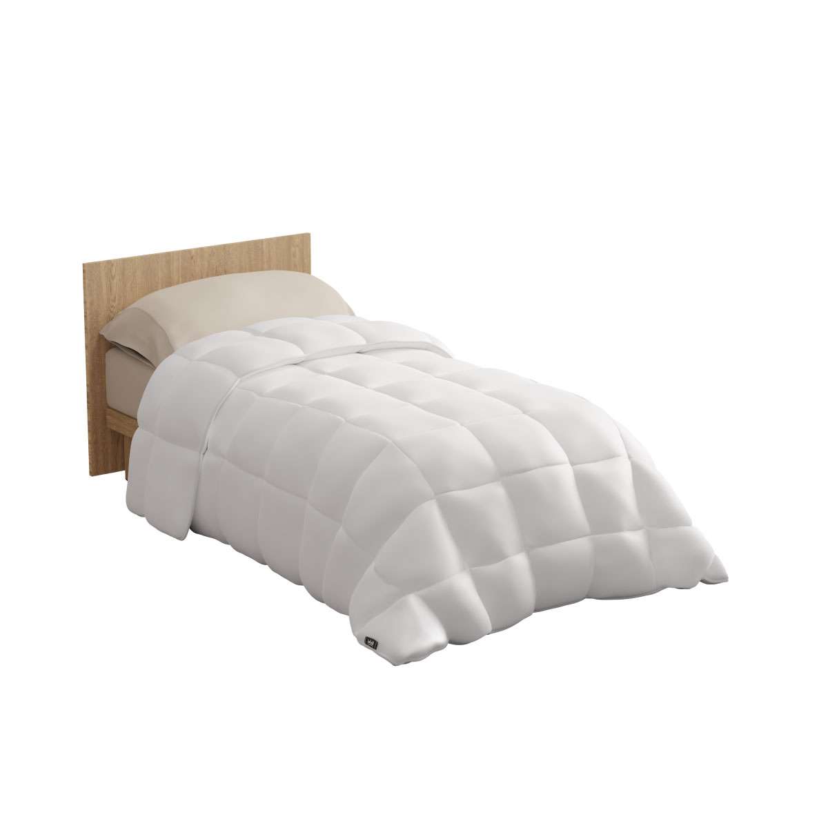 Edredão warmy e200 nalui microfibra (200 gr/m²), suave e respirável blanco