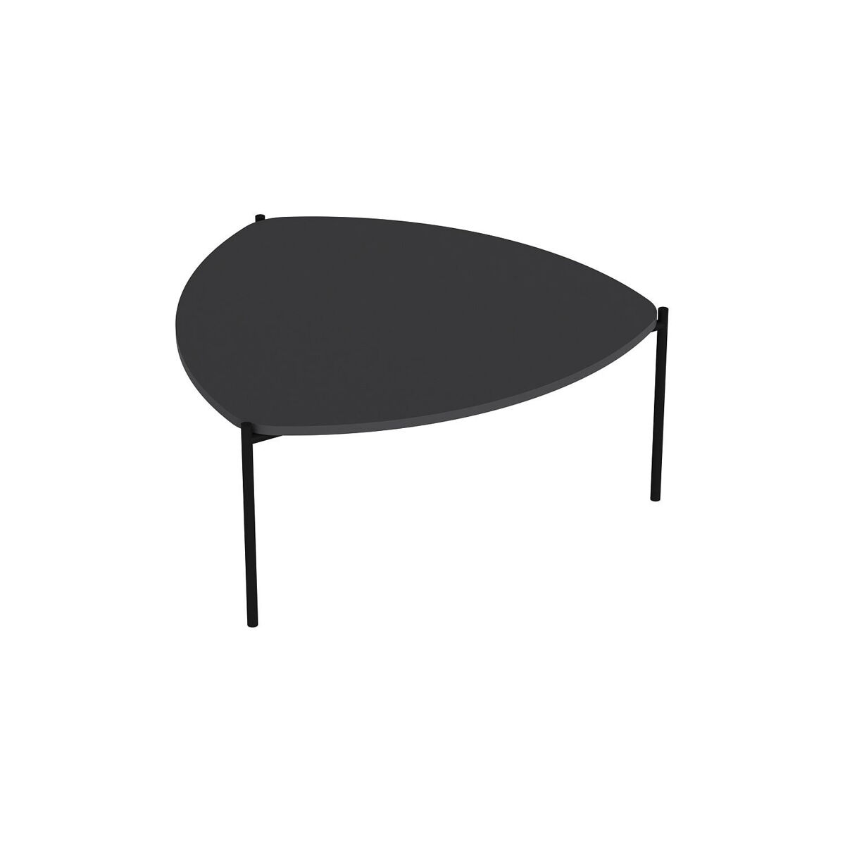 Mesa de centro de madeira "lenny" - 90 x 89 x 40 cm - antracite