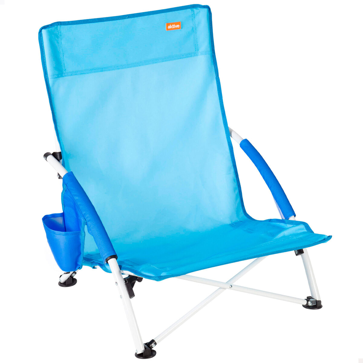 Aktive cadeira de praia dobrável bleu marinho 50x49x66 cm