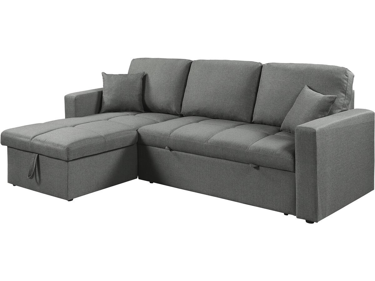 Canapé d'angle convertible/réversible type bulle "alain" - 3 places - gris
