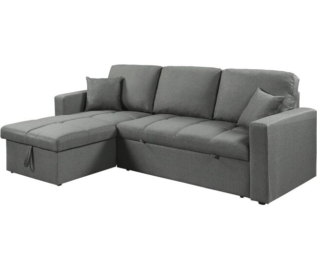 Canapé d'angle convertible/réversible type bulle "alain" - 3 places - gris