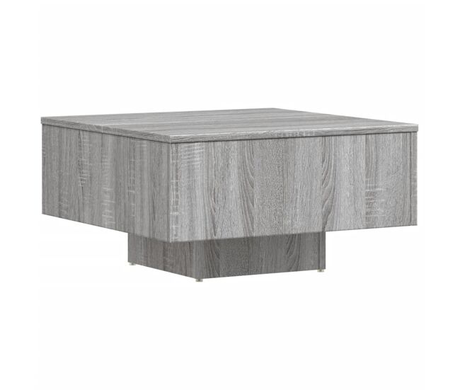 Mesa de centro, mesa baixa, 60x60x31,5 cm derivados de madeira cinza sonoma