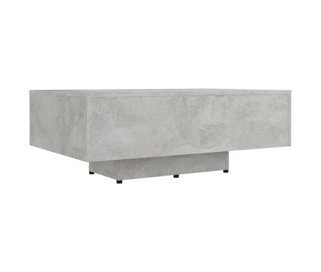 Mesa de centro, mesa baixa, 85x55x31 cm contraplacado cinzento cimento