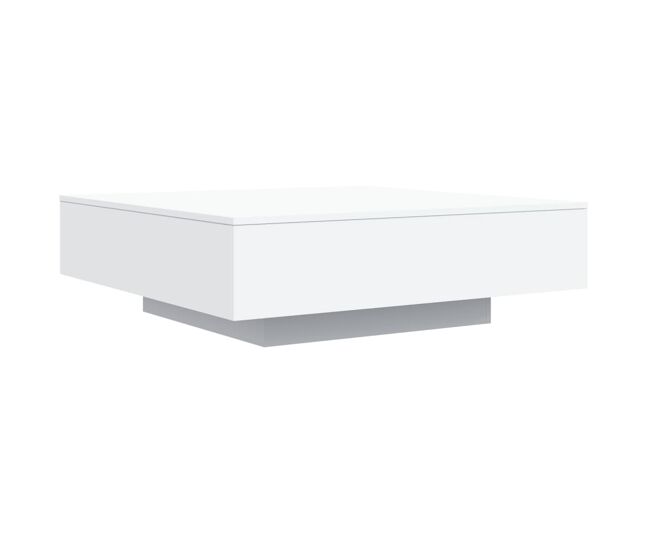 Mesa de centro, mesa baixa, 100x100x31 cm derivados de madeira branco