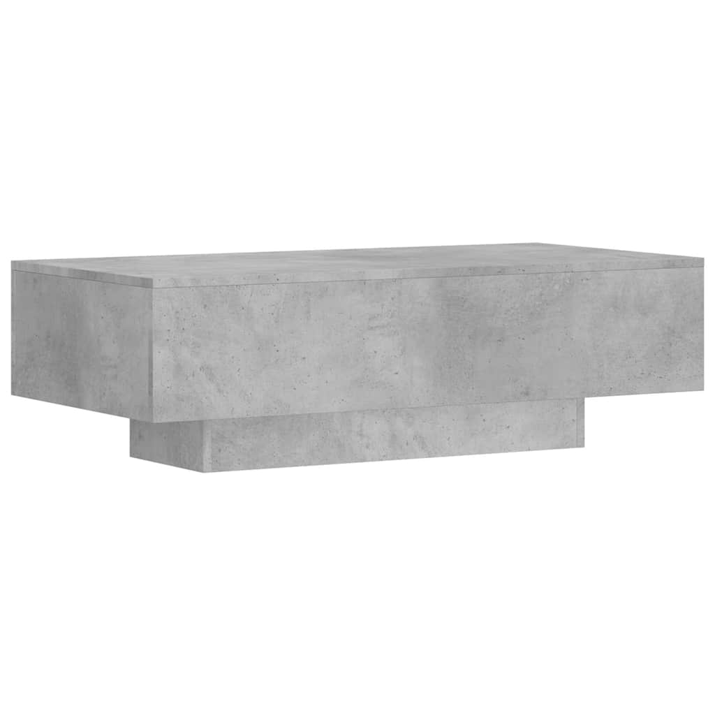 Mesa de centro, mesa baixa, 100x49,5x31cm derivados de madeira cinza cimento