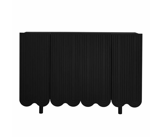 Aparador moderno - 4 portas em u com étagères - noir