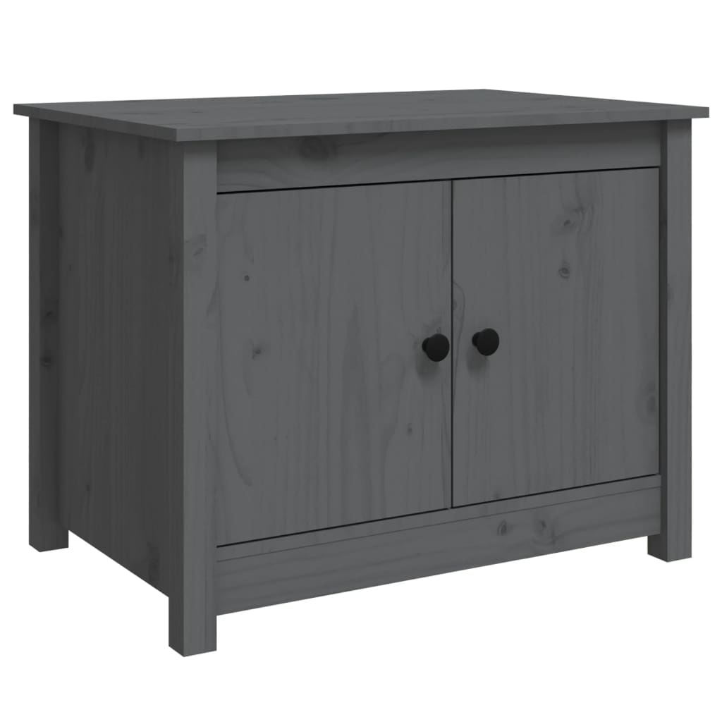 Mesa de centro, mesa baixa, 71x49x55 cm pinho maciço cinza