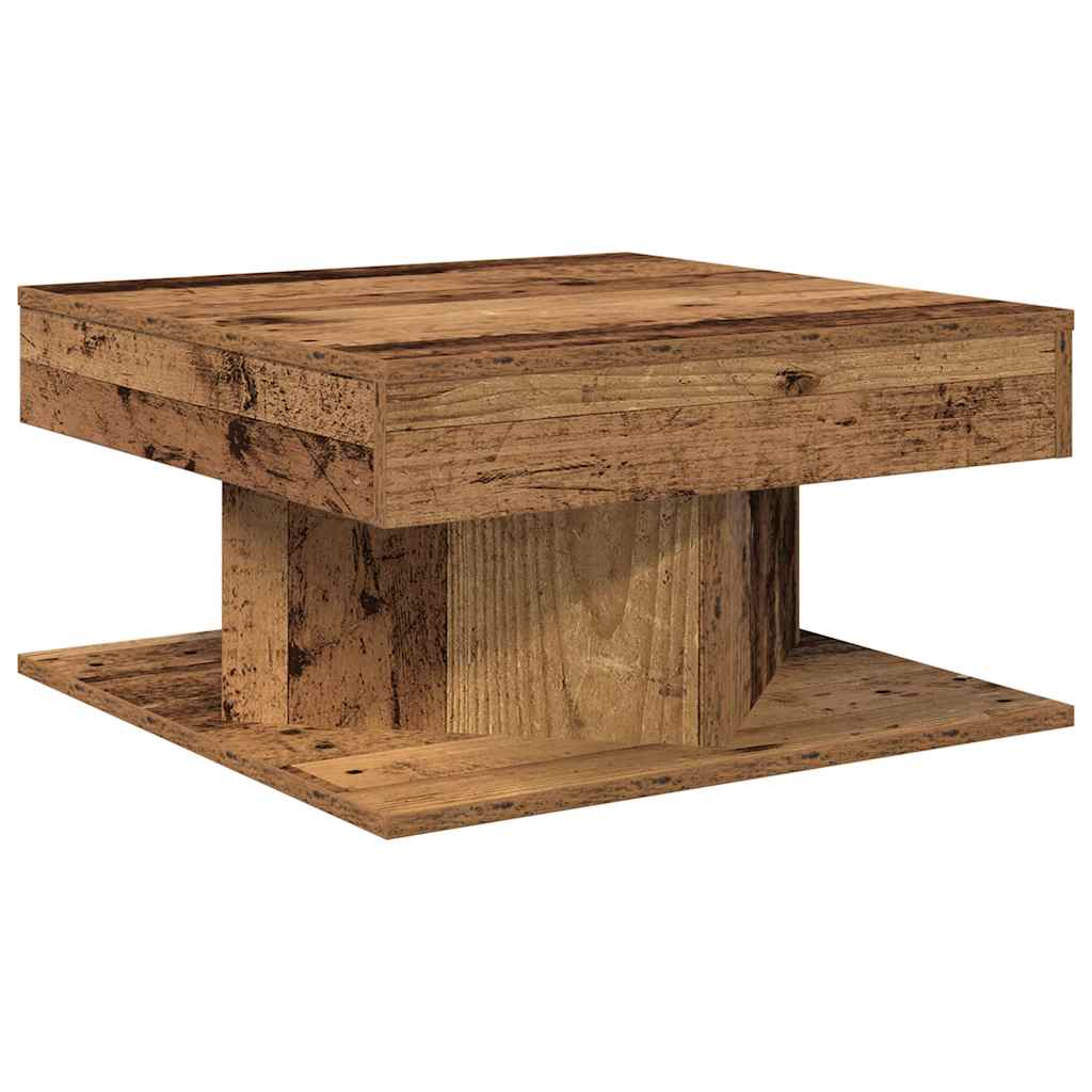 Mesa de centro, mesa baixa, 55x55x30 cm derivados de madeira madeira velha