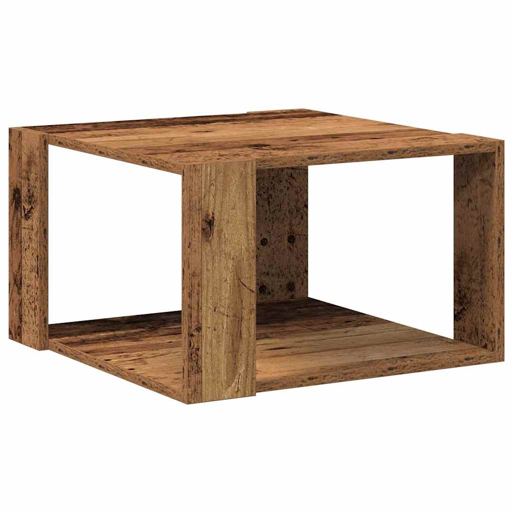 Mesa de centro, mesa baixa, madeira antiga 51,5 x 51,5 x 30 cm