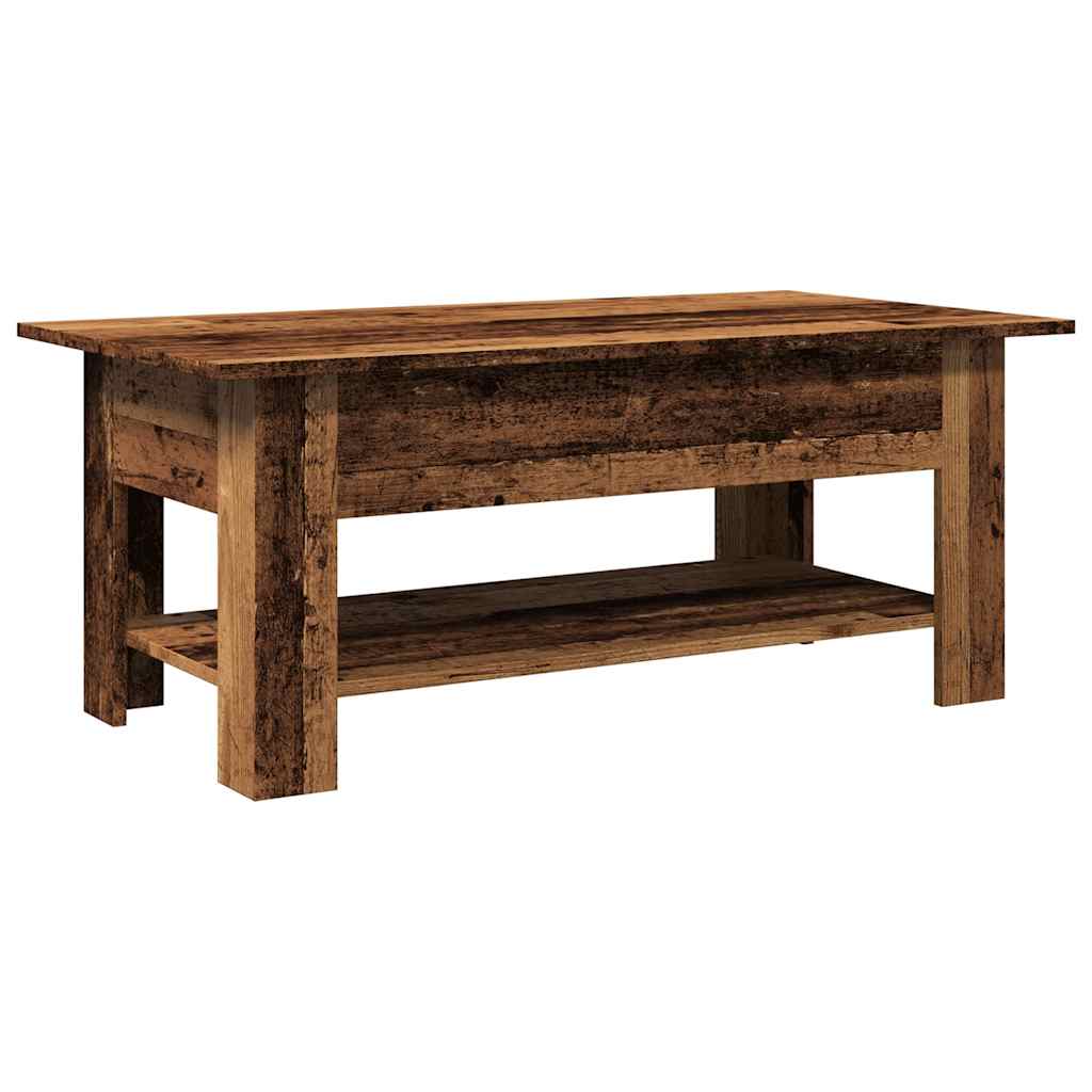 Mesa de centro, mesa baixa, 102x55x42 cm derivados de madeira madeira velha