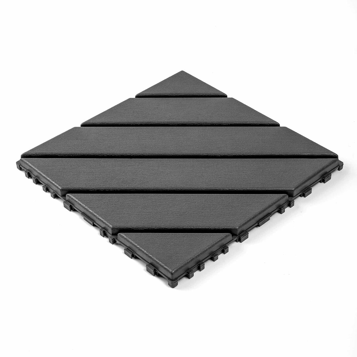 Ladrilhos de plástico encaixáveis para terraço, 30 x 30 cm, 44 peças - impermeáveis, para uso interior e exterior, resistentes a todas as condições