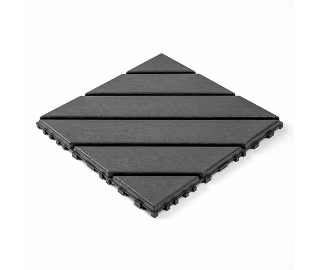 Ladrilhos de plástico encaixáveis para terraço, 30 x 30 cm, 44 peças - impermeáveis, para uso interior e exterior, resistentes a todas as condições