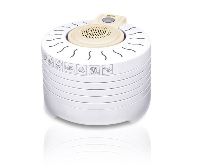 Mpm msg-03 desidratador de alimentos, 4 tabuleiros, bpa free, seca frutas, legumes, 250, blanc