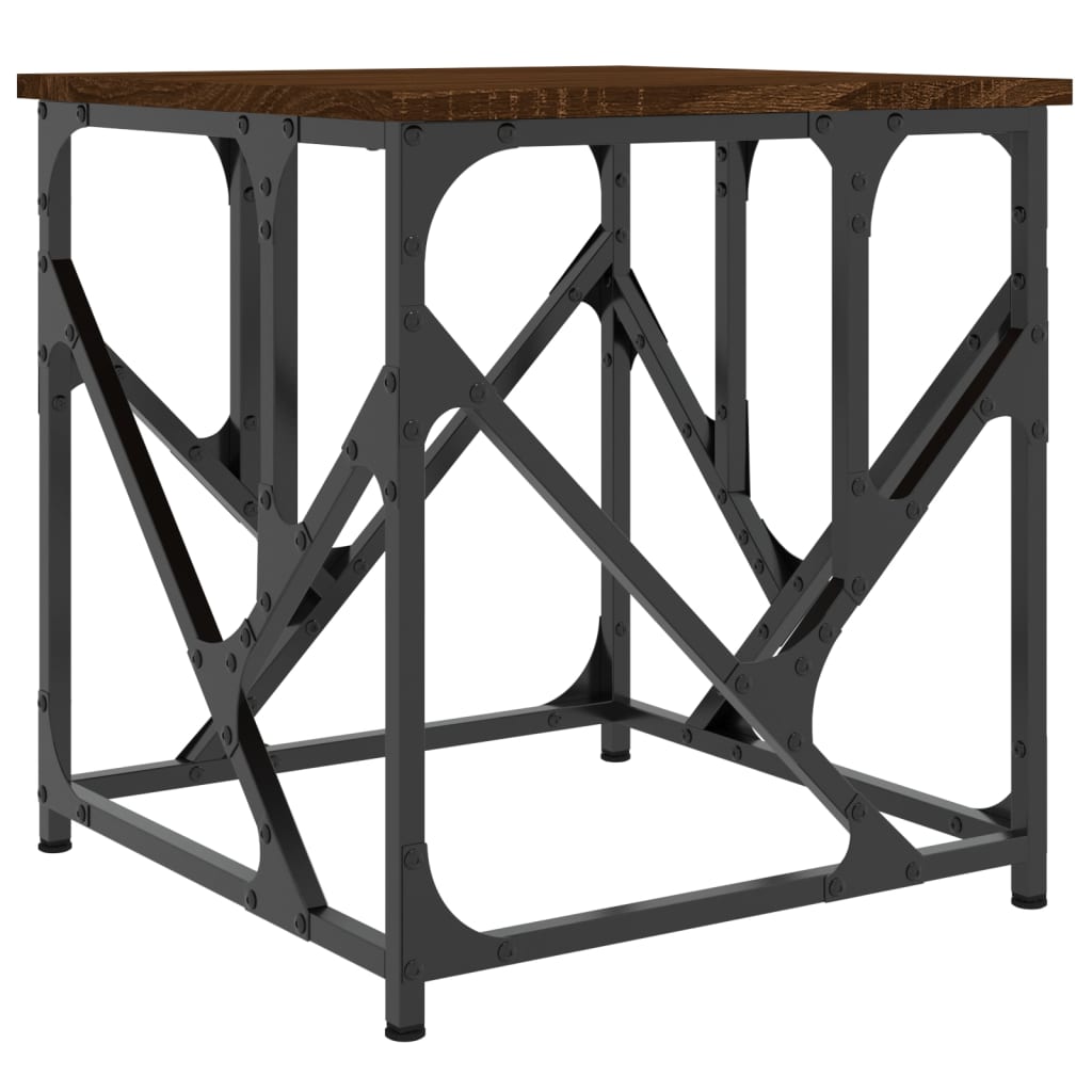 Mesa de centro, mesa baixa, 45x45x47,5cm derivados madeira carvalho castanho