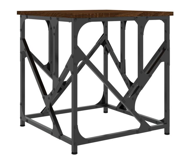 Mesa de centro, mesa baixa, 45x45x47,5cm derivados madeira carvalho castanho