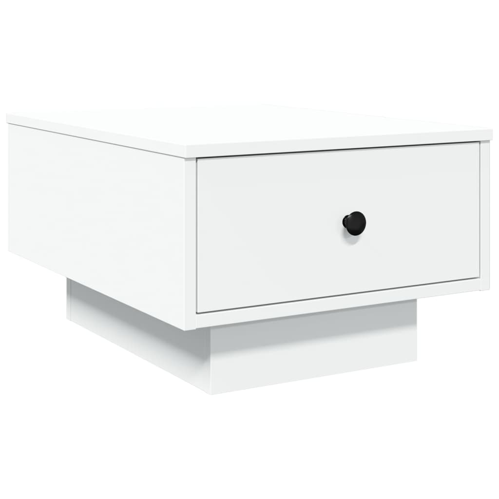 Mesa de centro, mesa baixa, 60x45x31 cm derivados de madeira branco