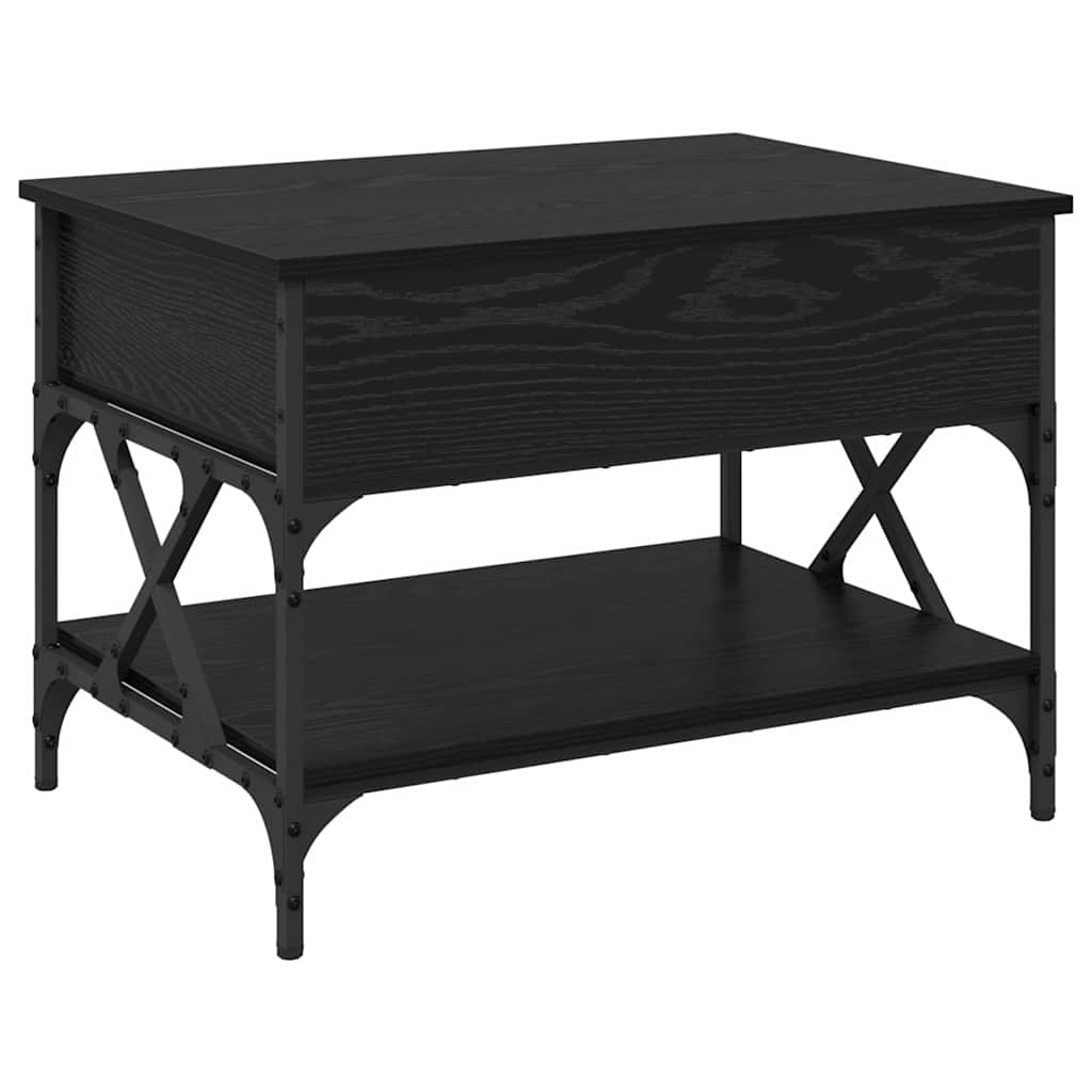 Mesa de centro, mesa baixa, carvalho preto 70x50x50cm madeira processada