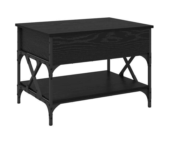 Mesa de centro, mesa baixa, carvalho preto 70x50x50cm madeira processada