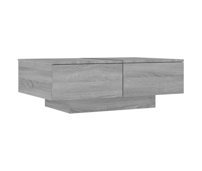 Mesa de centro, mesa baixa, 90x60x31 cm derivados de madeira cinzento sonoma
