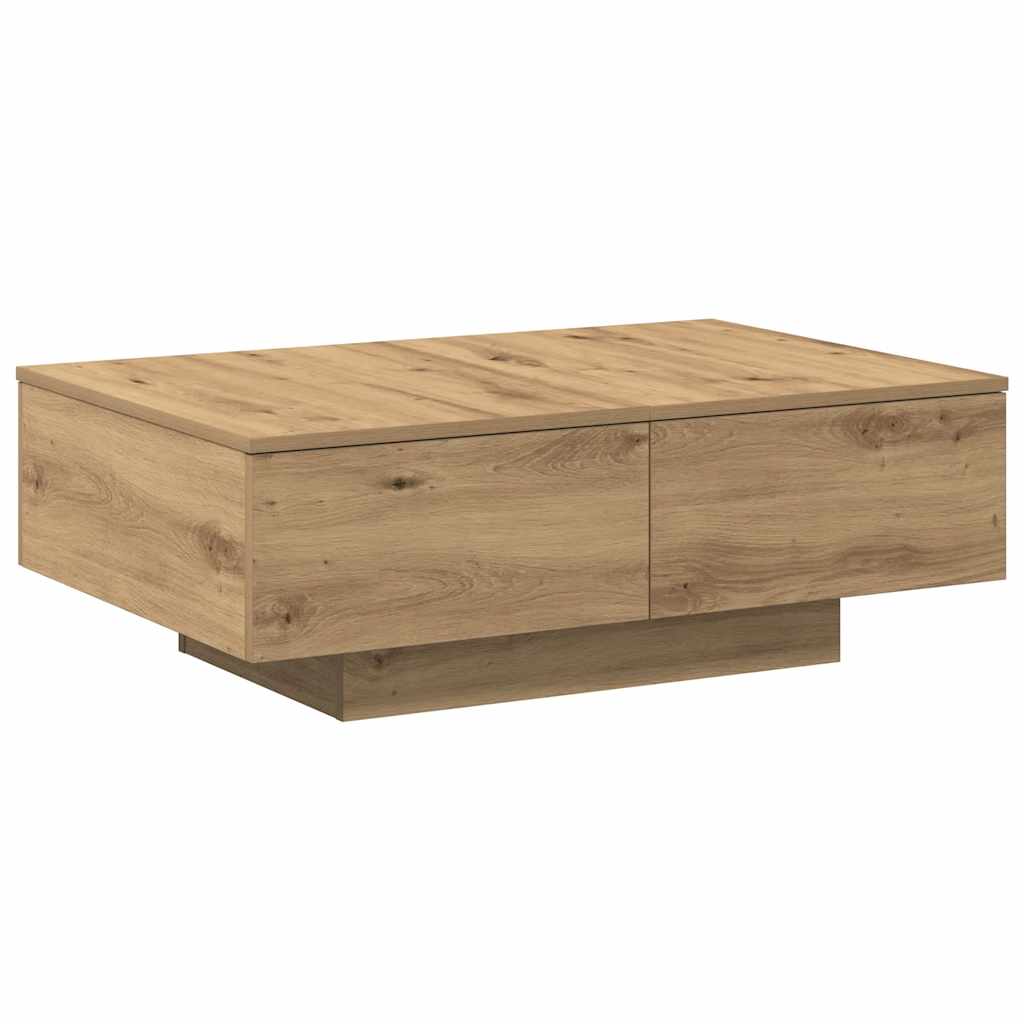 Mesa de centro, mesa baixa, 90x60x31 cm deriv. madeira carvalho artisiano
