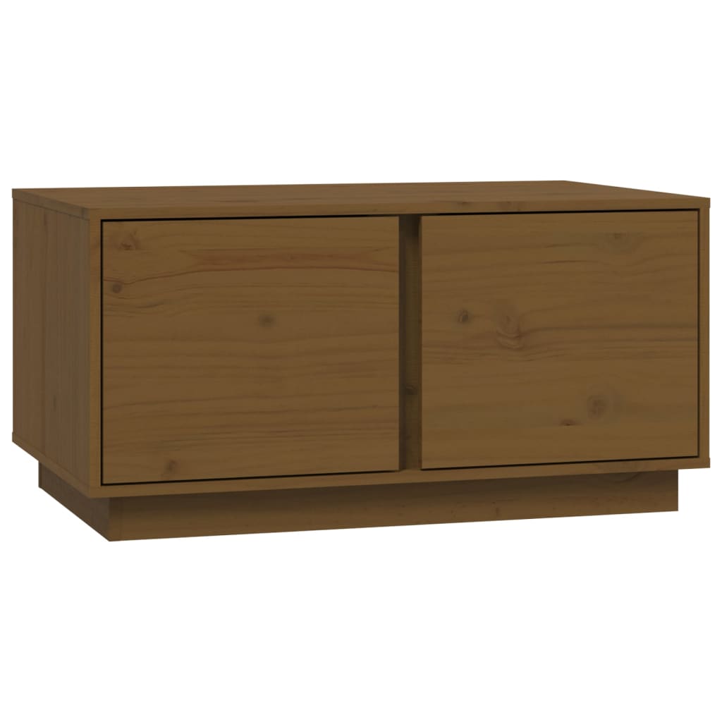 Mesa de centro, mesa baixa, 80x50x40 cm madeira de pinho maciça castanho-mel