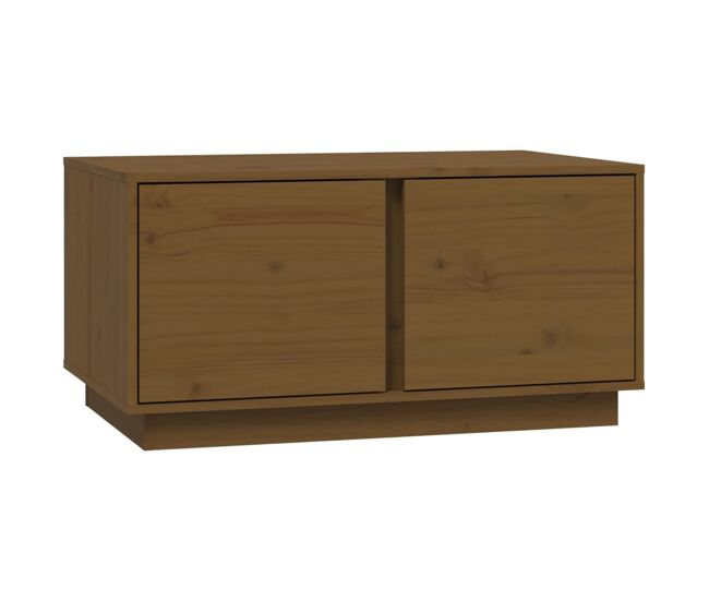 Mesa de centro, mesa baixa, 80x50x40 cm madeira de pinho maciça castanho-mel