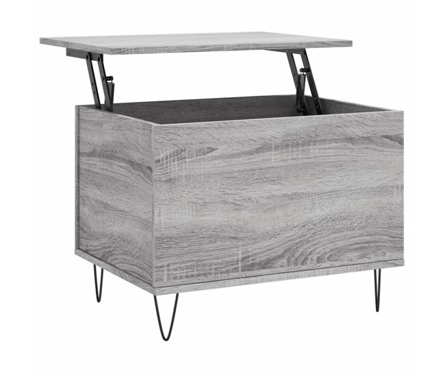 Mesa de centro, mesa baixa, 60x44,5x45 cm derivados de madeira cinza sonoma