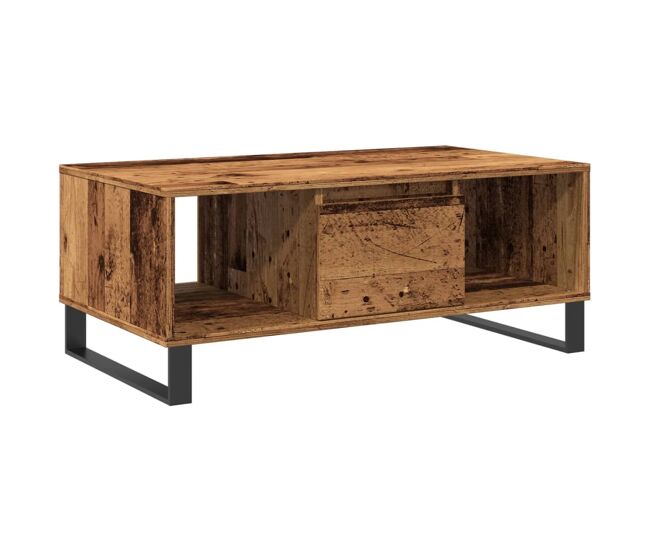 Mesa de centro, mesa baixa, 90x50x36,5 cm derivados de madeira madeira velha