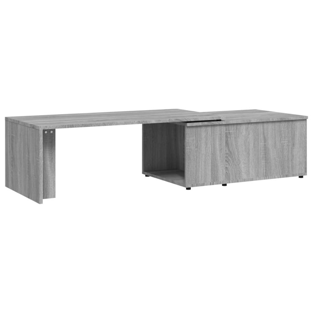 Mesa de centro, mesa baixa, 150x50x35 cm derivados de madeira cinza sonoma