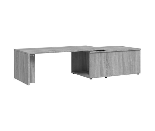 Mesa de centro, mesa baixa, 150x50x35 cm derivados de madeira cinza sonoma