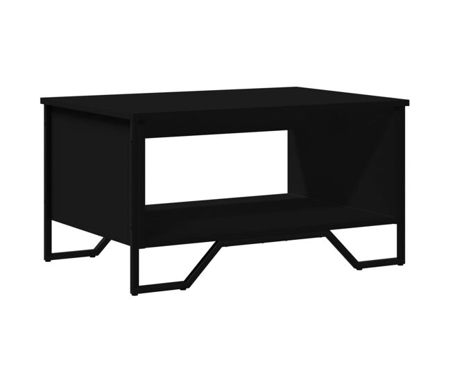 Mesa de centro, mesa baixa, 75x51x40 cm derivados de madeira preto