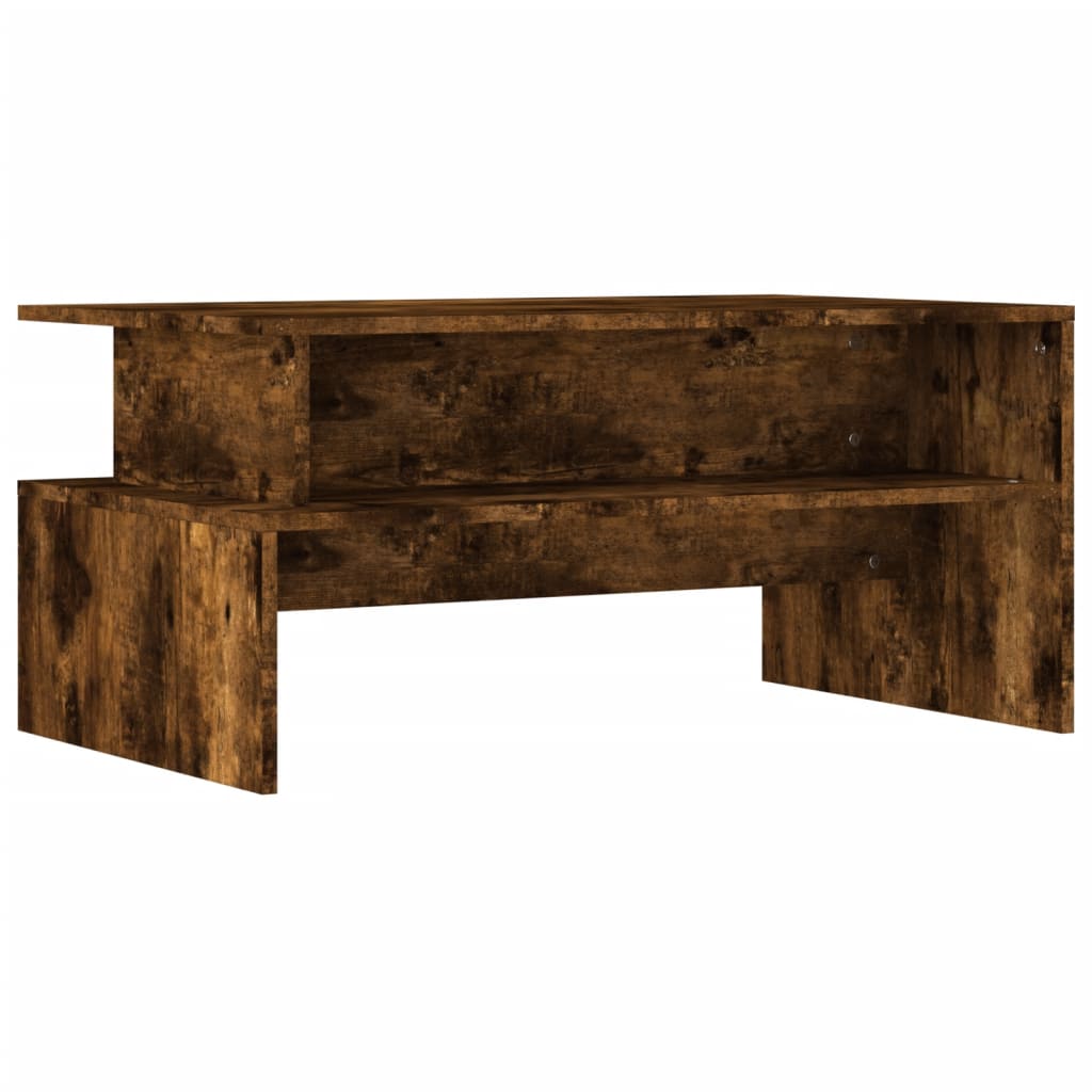 Mesa de centro, mesa baixa, 90x55x42,5cm derivados madeira carvalho fumado