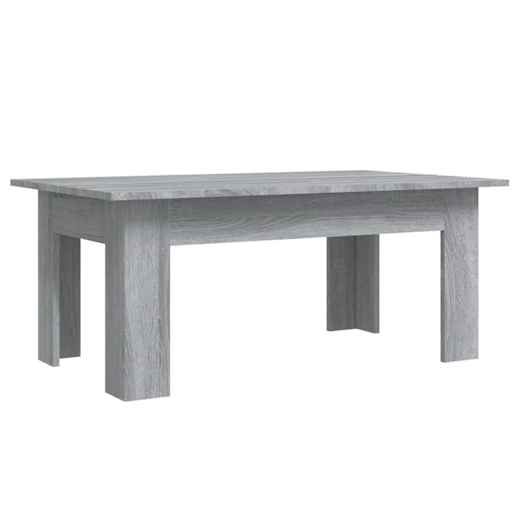 Mesa de centro, mesa baixa, 100x60x42cm derivados de madeira cinzento sonoma