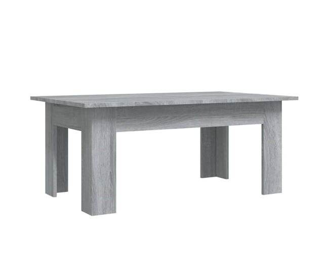 Mesa de centro, mesa baixa, 100x60x42cm derivados de madeira cinzento sonoma