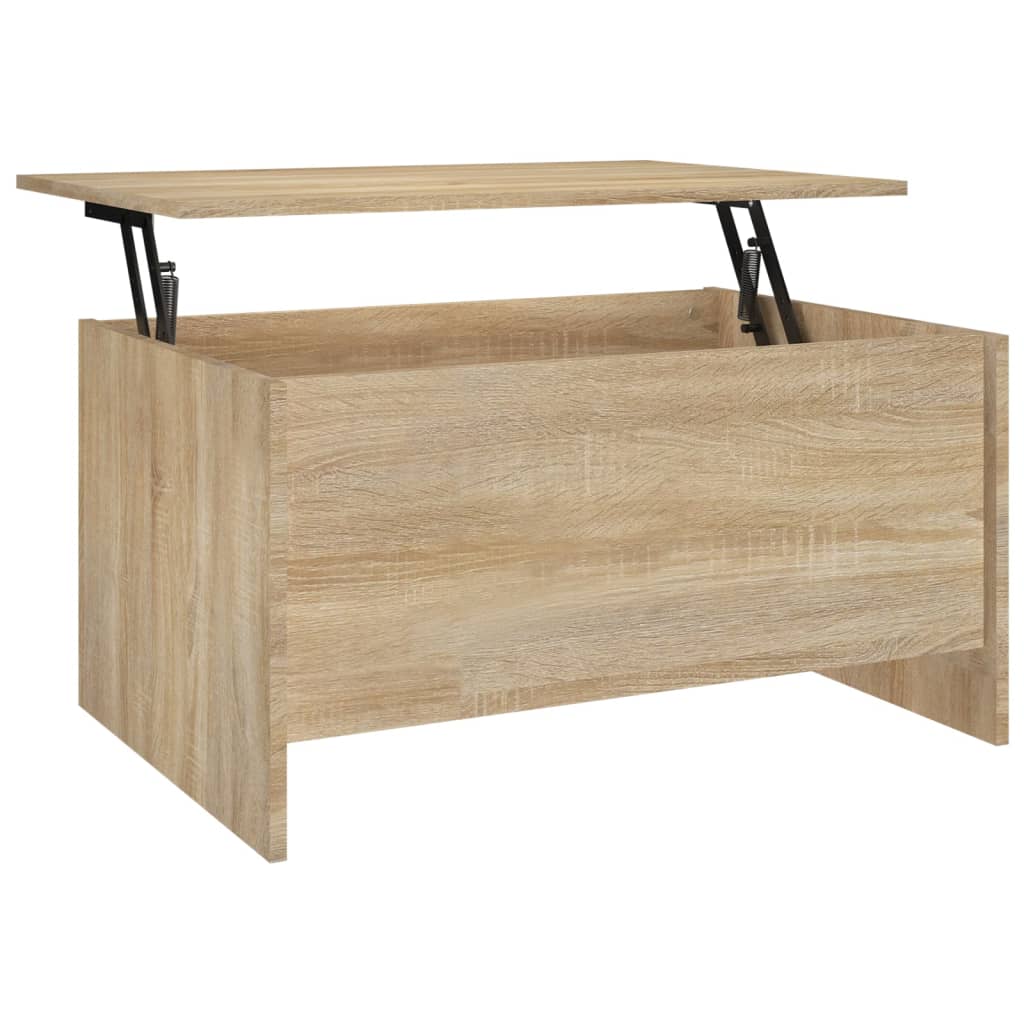 Mesa de centro, mesa baixa, 80x55,5x41,5cm madeira processada carvalho sonoma