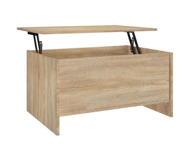 Mesa de centro, mesa baixa, 80x55,5x41,5cm madeira processada carvalho sonoma