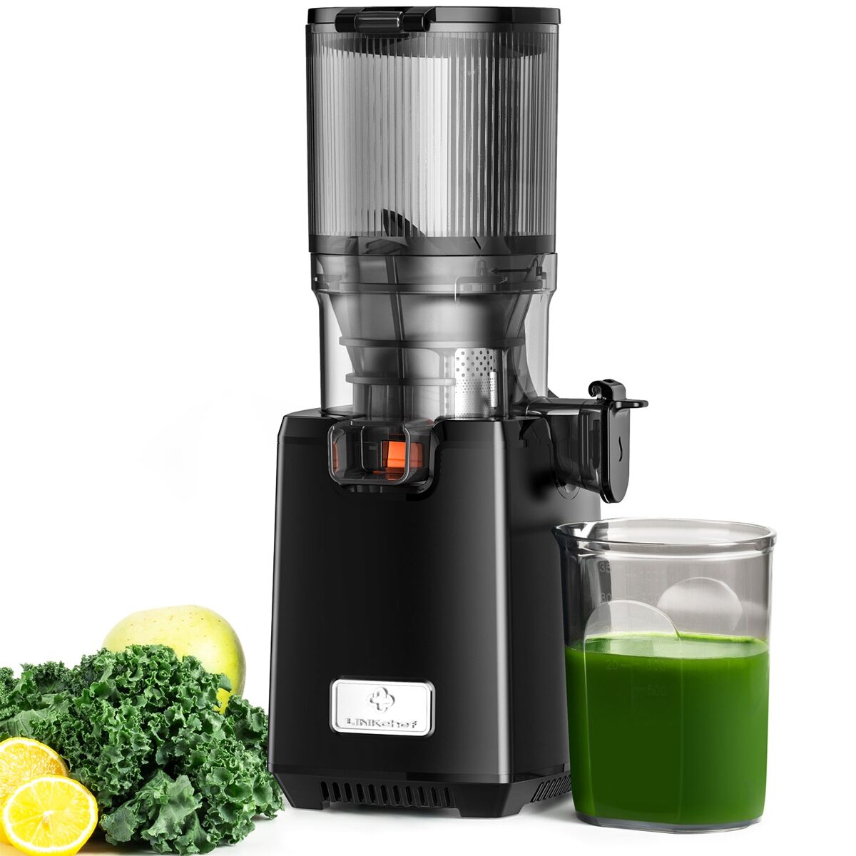 Linkchef sj-052-eu-bl espremedor de sumor - certificação ce 250w moc 1.8l grande capacidade prensagem a frio baixa velocidade de 50 a 65 rpm operação