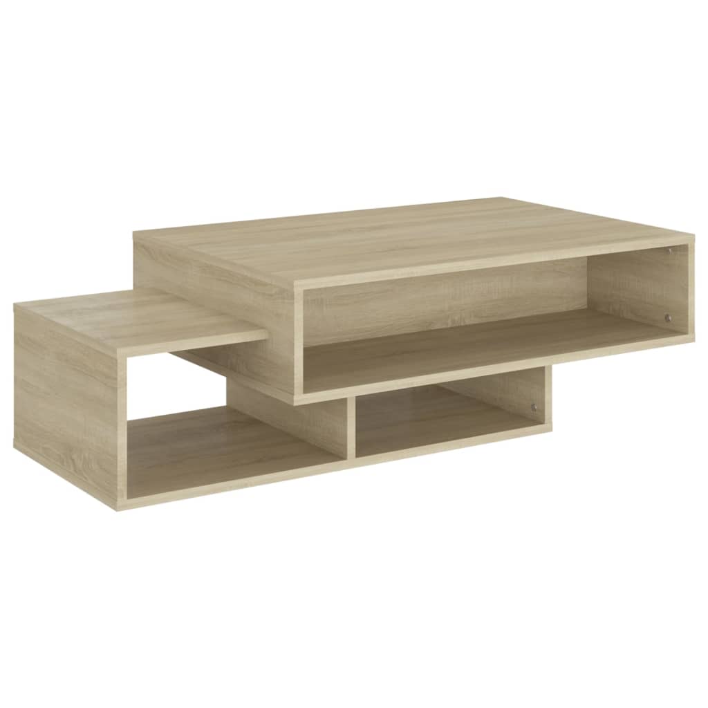 Mesa de centro, mesa baixa, 105x55x32cm derivados de madeira carvalho sonoma