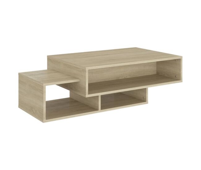 Mesa de centro, mesa baixa, 105x55x32cm derivados de madeira carvalho sonoma
