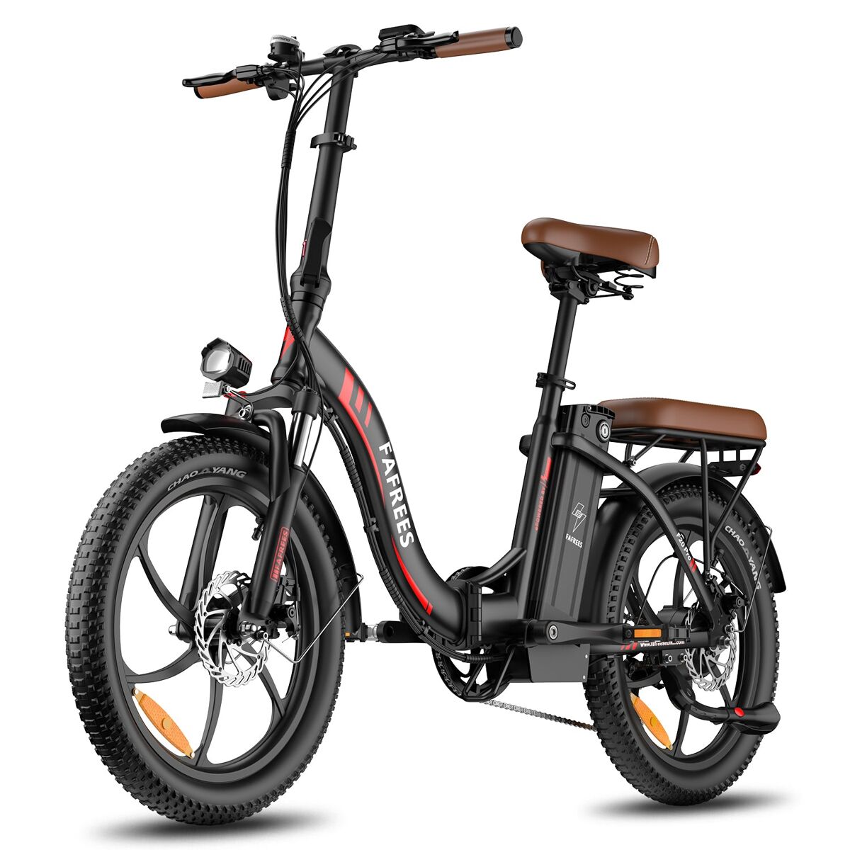 Bicicleta elétrica fafrees f20 pro - motor 250w bateria 36v20ah pneus de 20” travões a disco mecânicos - preto