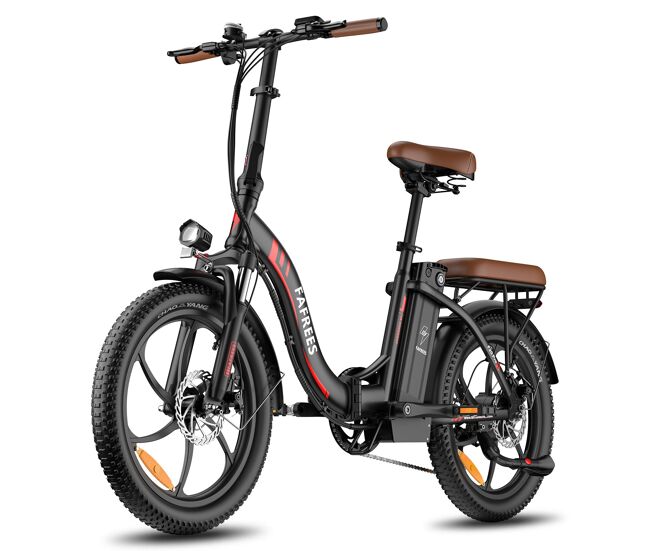 Bicicleta elétrica fafrees f20 pro - motor 250w bateria 36v20ah pneus de 20” travões a disco mecânicos - preto