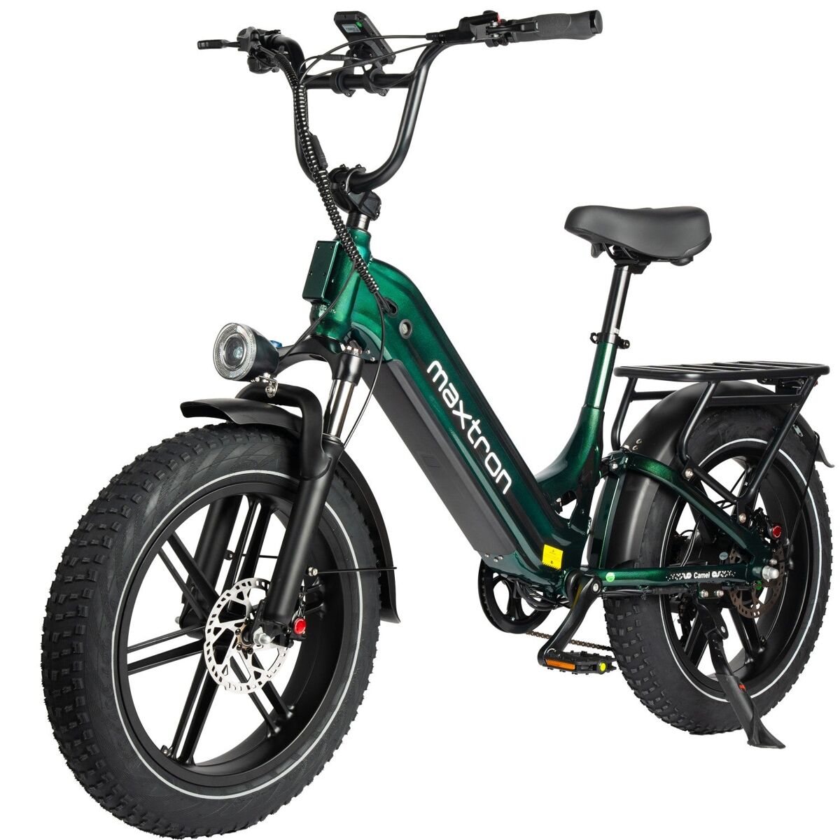 Bicicleta elétrica maxturn camel - motor 250w bateria 48v18ah 20" travão a disco hidráulico - verde