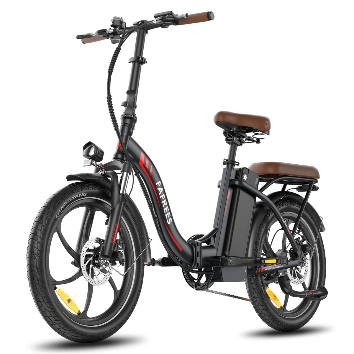 Bicicleta elétrica fafrees f20+ pro - motor 250w bateria 36v25ah pneus de 20” travões a disco mecânicos - preto