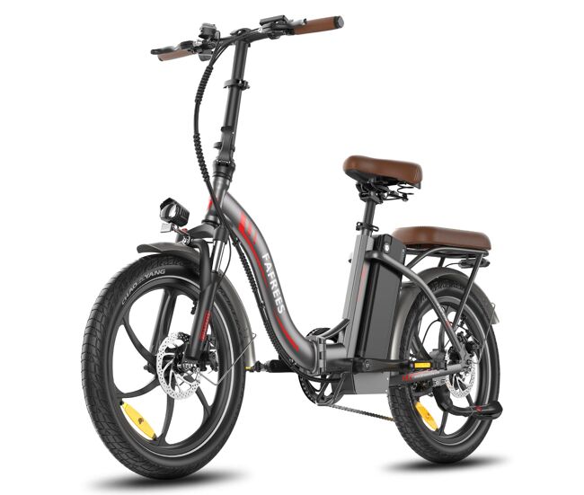 Bicicleta elétrica fafrees f20+ pro - motor 250w bateria 36v25ah pneus de 20” travões a disco mecânicos - cinza gunmetal