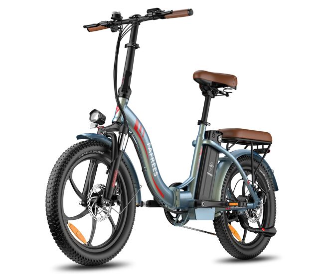 Bicicleta elétrica fafrees f20 pro - motor 250w bateria 36v20ah pneus de 20” travões a disco mecânicos - aurora verde