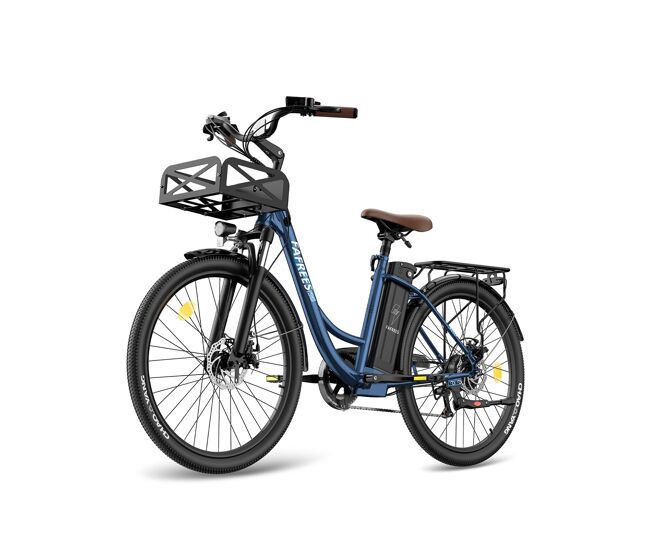 Bicicleta électrique fafrees f26 lasting - motor 250w bateria 36v25ah 26x1.95 polegadas pneus travões de disco mecânicos - bleu